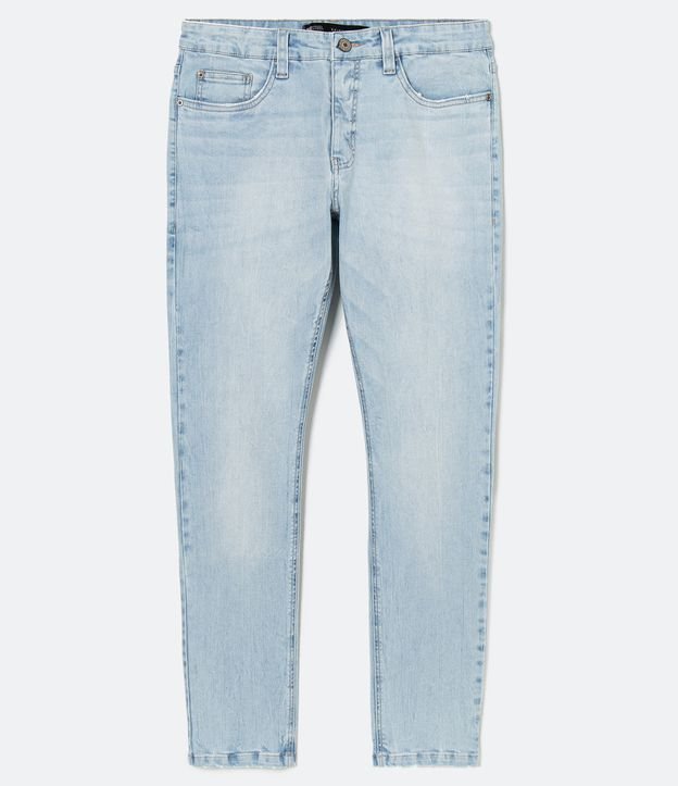Calça Skinny Jeans Delavê Azul 6