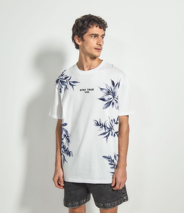 Camiseta floral - Bluesteel