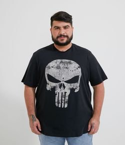 Camiseta Masculina com Estampa Justiceiro Avengers - Plus Size