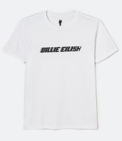 Camiseta Manga Curta Estampa Billie Eilish