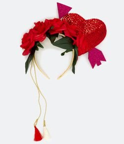 Tiara Carnaval Flores e Coração