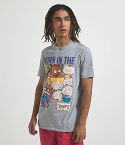 Camiseta Manga Curta com Estampa Rugrats