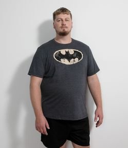 Camiseta em Algodão com Estampa do Batman e Manga Curta