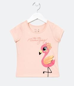 Blusa Infantil Estampa Flamingo - Tam 1 a 5 anos