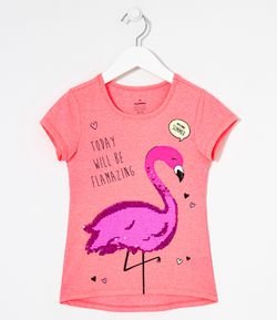 Blusa Infantil Flamingo - Tam 5 a 14 anos