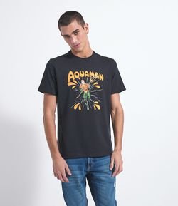 Camiseta Manga Curta com Estampa Aquaman