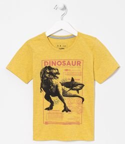 Camiseta Infantil Dinossauro e Tubarão - Tam 5 a 14 anos