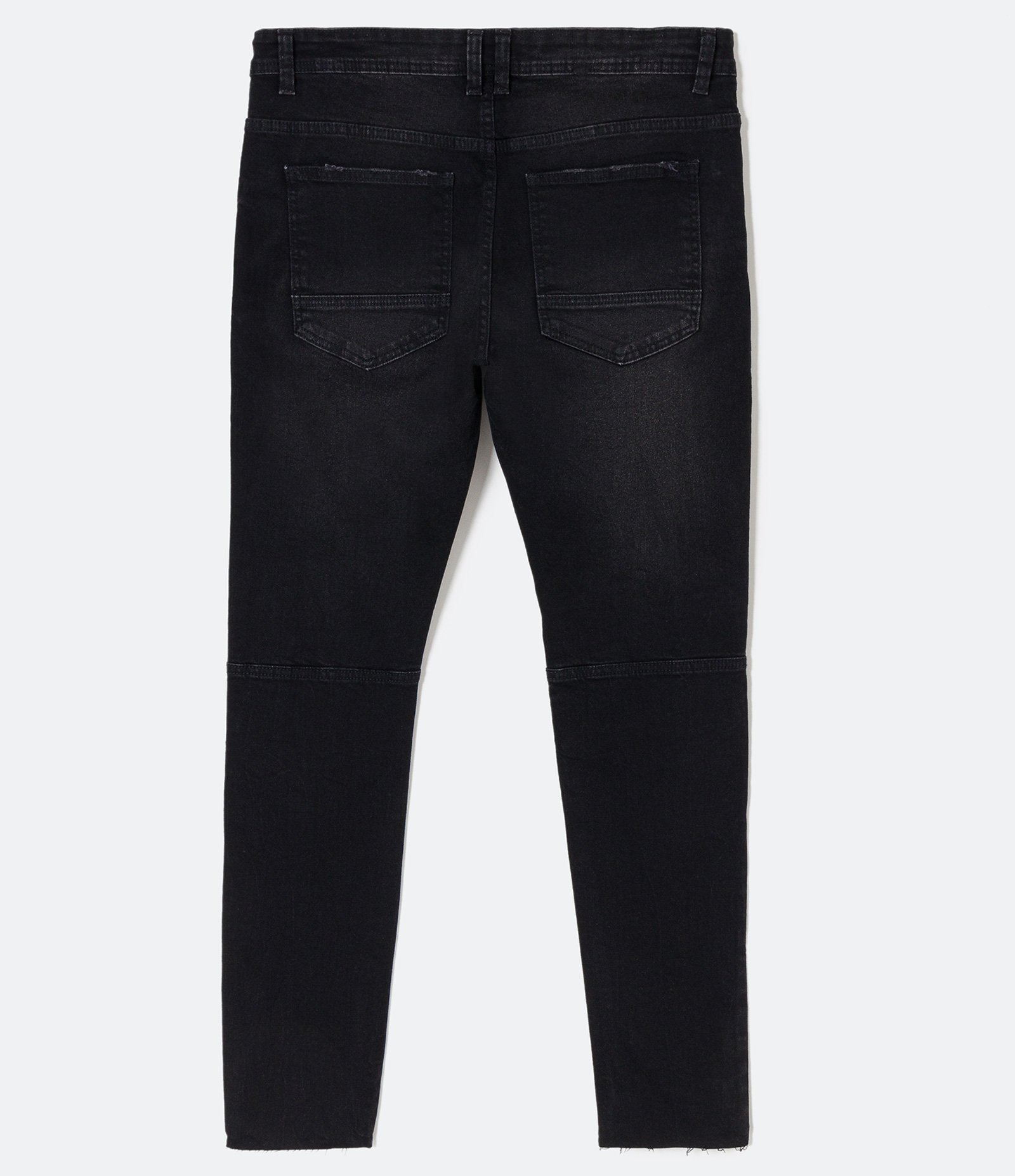 Calça Jeans Skinny Biker com Ziper Preto 7