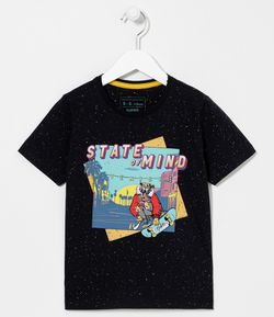 Camiseta Infantil Tigre Skate - tam 5 a 14