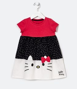 Vestido Infantil Estampa Hello Kitty - Tam 1 a 6 anos