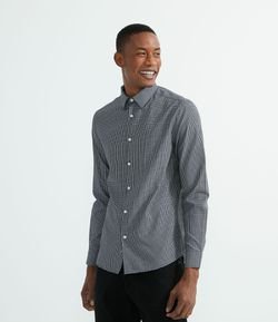 Camisa Manga Longa com Estampa Xadrez Vichy