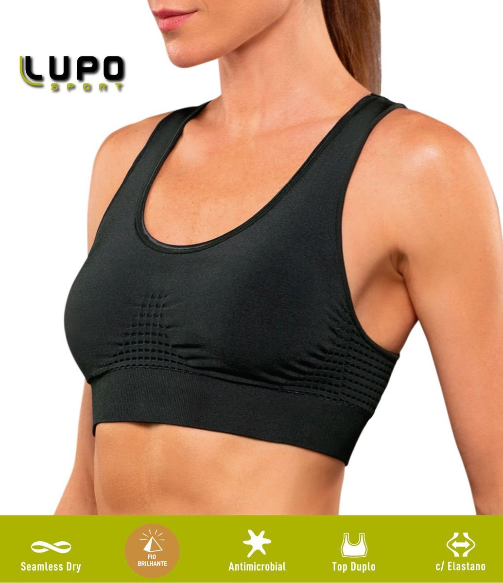 Top Esportivo Duplo sem Costura Antimicrobial Lupo Menor preço em Top Esportivo Duplo sem Costura Antimicrobial Lupo