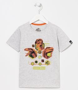 Camiseta Infantil Jurassic World - Tam 5 a 14 anos