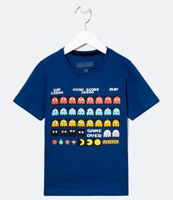 Camiseta Infantil Pac Man - Tam 4 a 10 anos