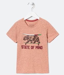 Camiseta Infantil Urso Skate - tam 5 a 14