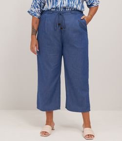 Calça Pantacourt em Jeans Liocel Curve & Plus Size