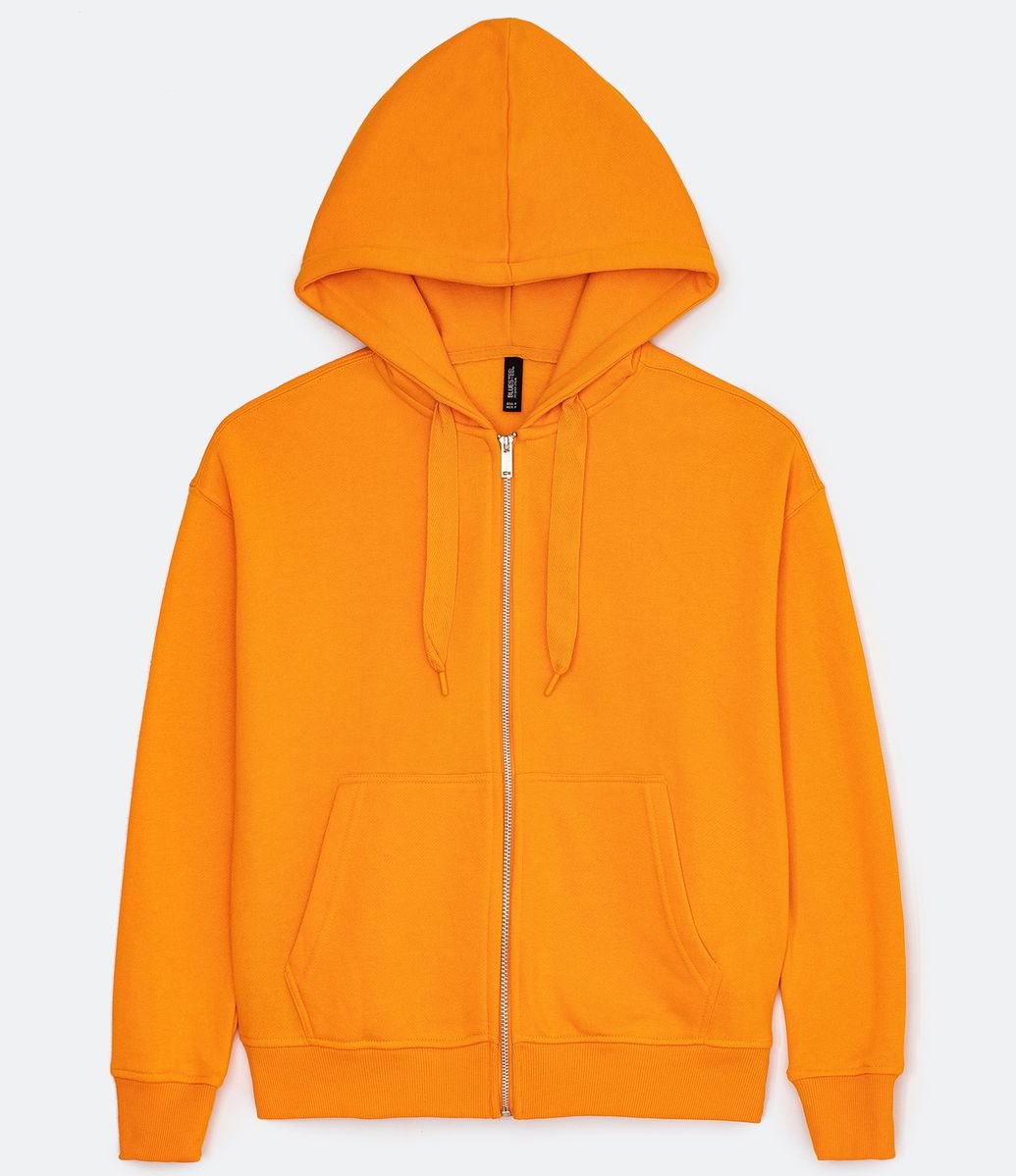 neon orange moletom com capuz h&m