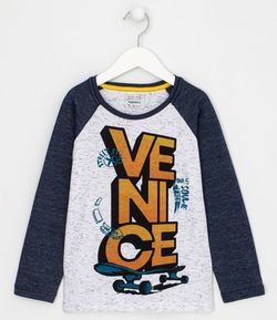 Camiseta Infantil Lettering Venice - Tam 5 a 14
