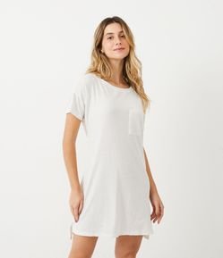 Camisola Curta com Textura Canelada e Barra Mullet