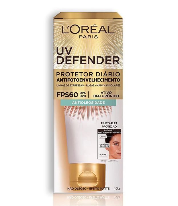 Protetor Solar Facial Antioleosidade Uv Defender Fps 60 Loréal Paris 40g 2