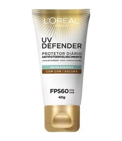 Protetor Solar Facial L'Oréal Paris UV Defender Antioleosidade FPS 60, 40g