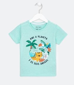 Camiseta Infantil Animais da Floresta - Tam 1 a 5 anos