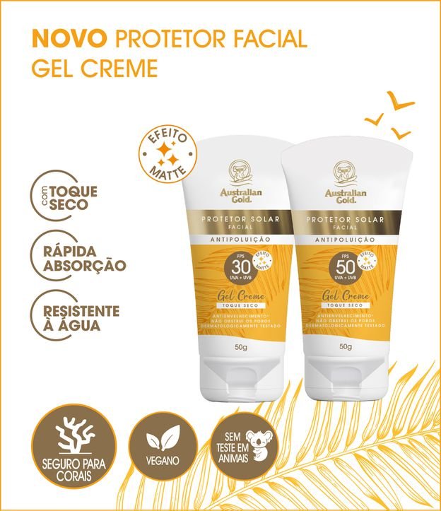 Protetor Solar Facial Gel Creme FPS 30 Australian Gold 50g 4