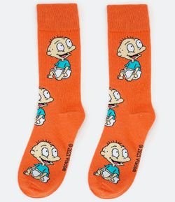 Meia Modelo Cano Alto Individual Tommy Rugrats