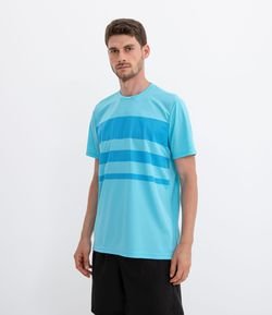 Camiseta Manga Curta Esportiva com Estampa