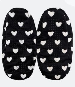 Pantufa Home Socks com Estampa Corações e Antiderrapante 
