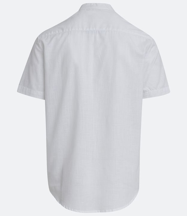 Camisa Comfort em Algodão com Abotoamento Frontal Branco 6