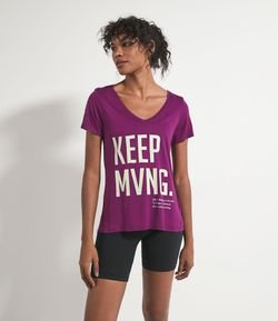 Camiseta Esportiva Manga Curta Estampa KEEP MVNG