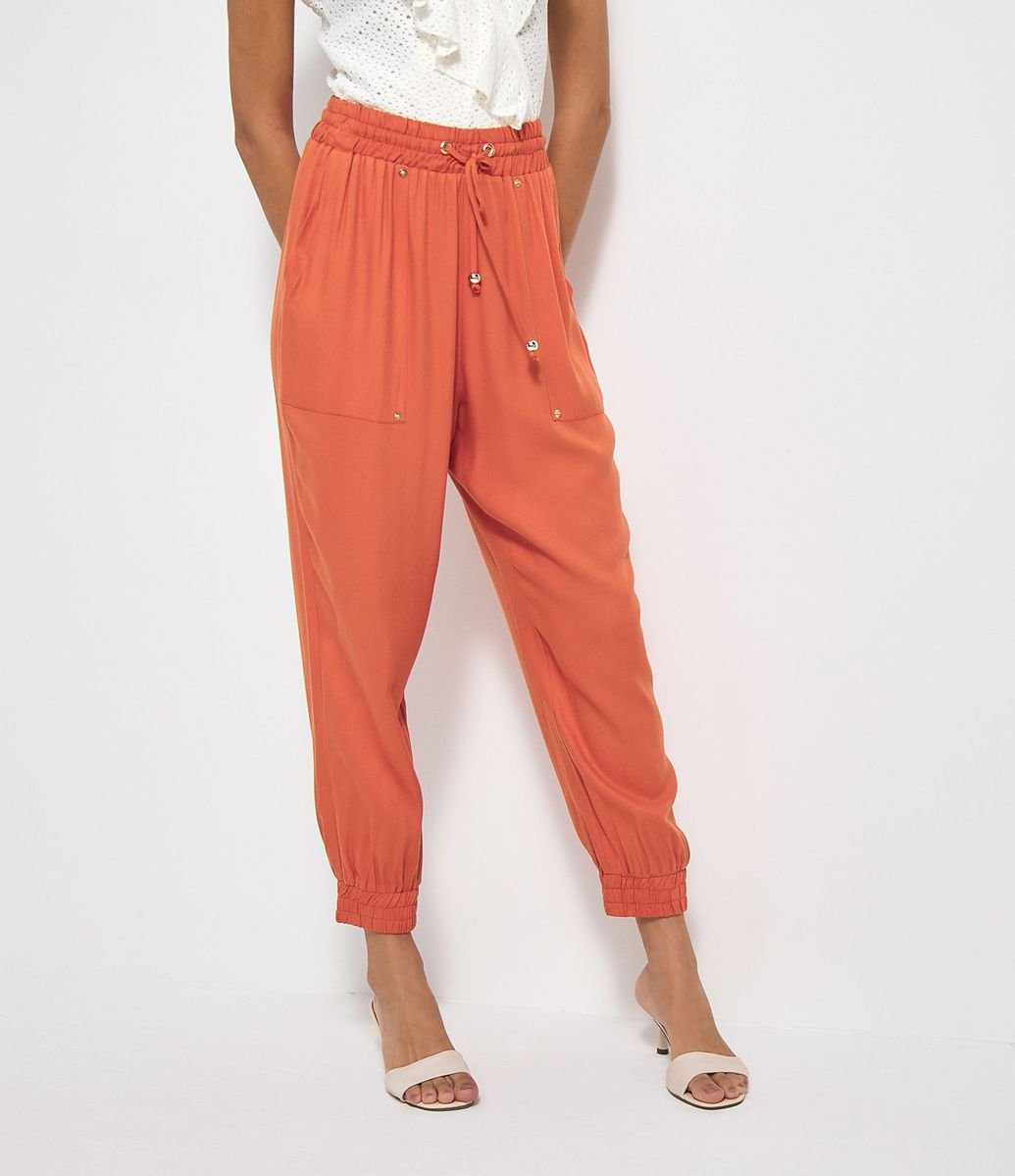 calça de viscose lisa