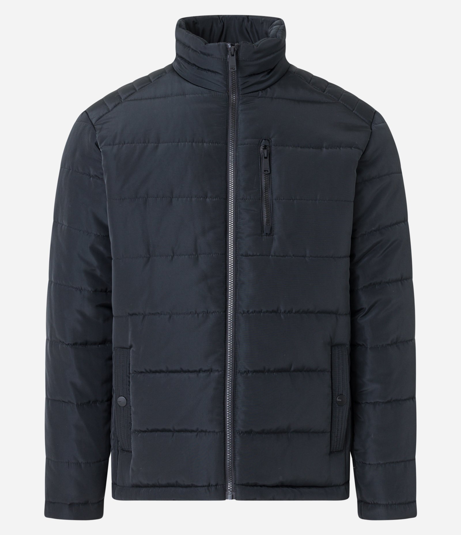 Jaqueta Puffer com Zíper e Gomos Azul Escuro 8