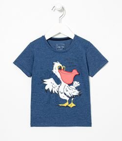 Camiseta Infantil Pelicano Bico Interativo - Tam 1 a 5 anos