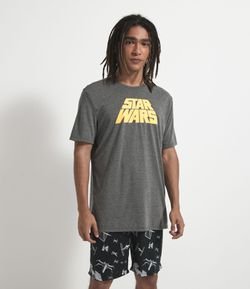 Pijama Curto Estampado com Star Wars