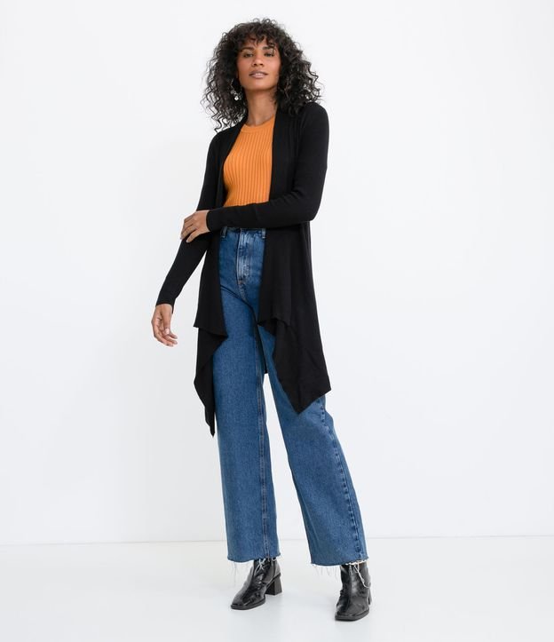 cardigan preto feminino renner