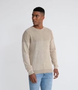 Suéter en Tejido de Punto Comfort con Textura Lavada