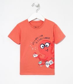 Camiseta Infantil Estampa Polvo Gamer - Tam 1 a 4 anos