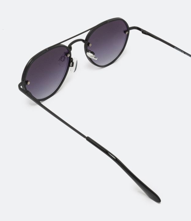 Óculos de Sol Aviador Médio com Lente Fume Preto 3