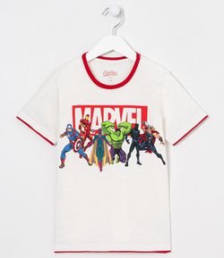 Camiseta Infantil Marvel - Tam 5 a 13 anos