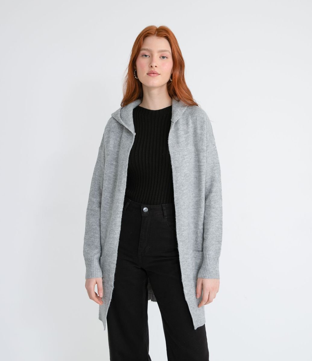 cardigan cinza claro