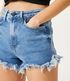 Imagem miniatura do produto Short Hot Pants Jeans con Terminación Gastada Azul 4