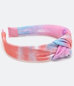 Tiara Larga de Nó com Estampa Tie Dye