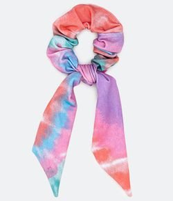 Scrunchie Alongado com Estampa Tie Dye