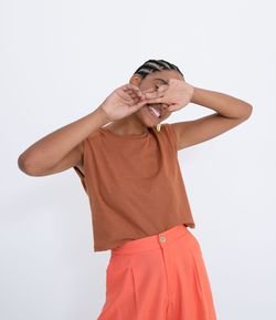 Blusa Muscle Tee em Algodão Lisa