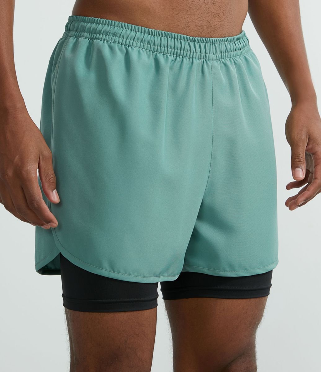 Bermuda Deportiva con Compresión Azul Renner