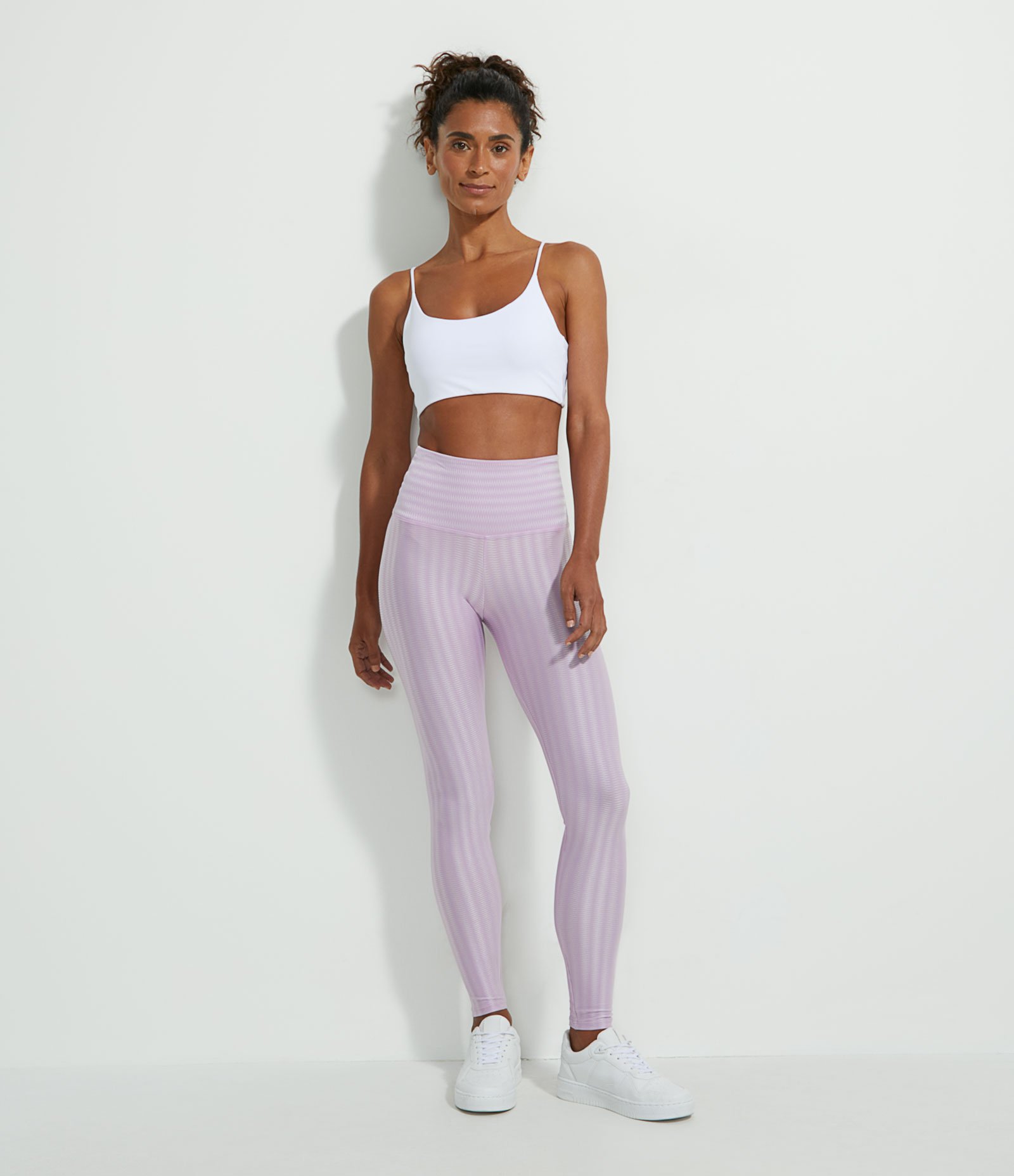 Calça Legging Esportiva em Poliamida Texturizada com Brilho e Cós Alto 4