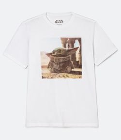 Camiseta Manga Curta com Estampa Yoda