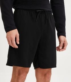 Bermuda de Pijama em Poliviscose com Cós Elástico e Bolso